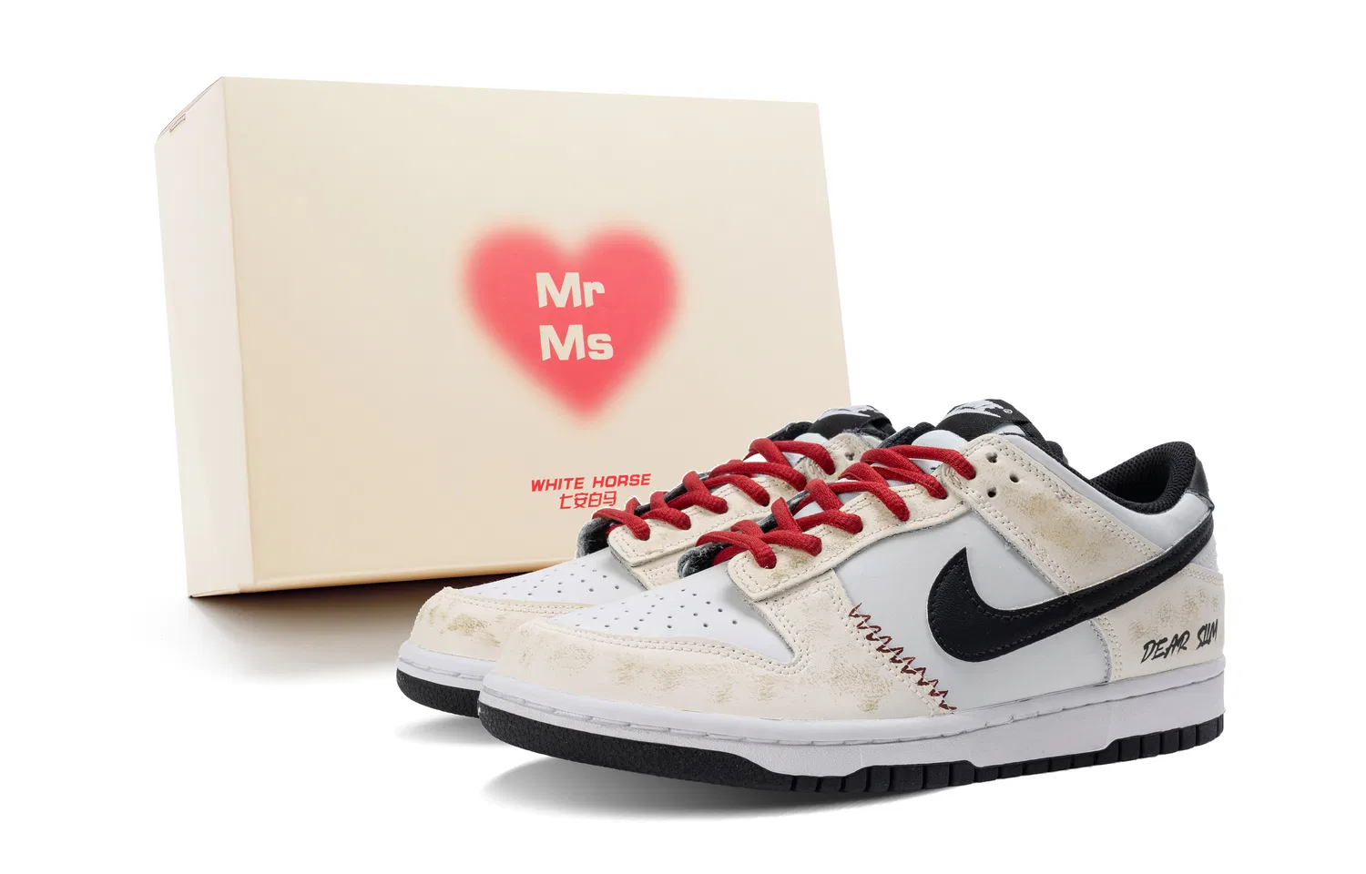 Кроссовки для скейтбординга Nike Dunk Low Leather Black Rice Box