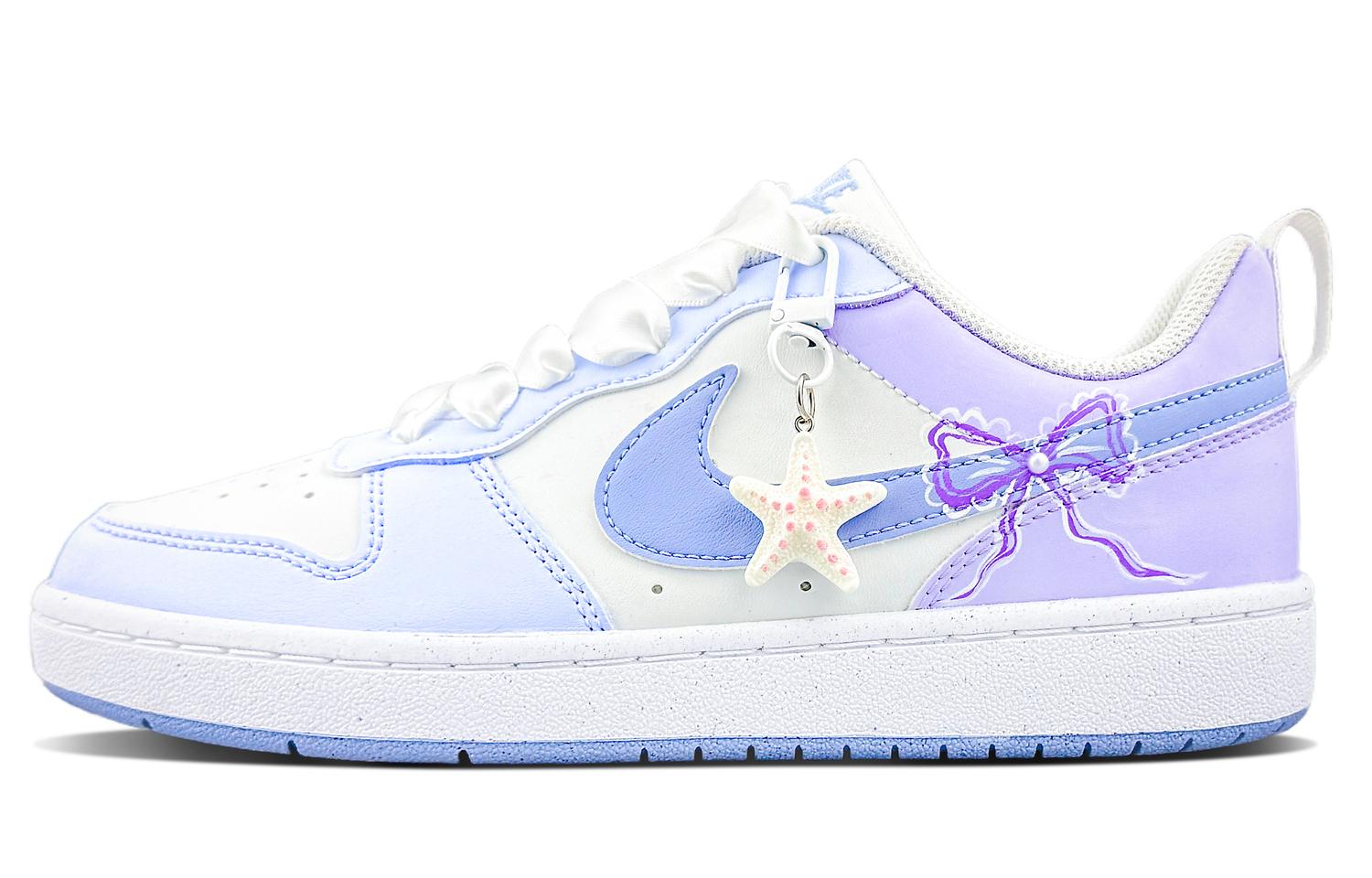 

Nike Court Borough Cloud Fluttershy Into Dreams нескользящие устойчивые к истиранию низкие кроссовки для скейтборда Blue детские