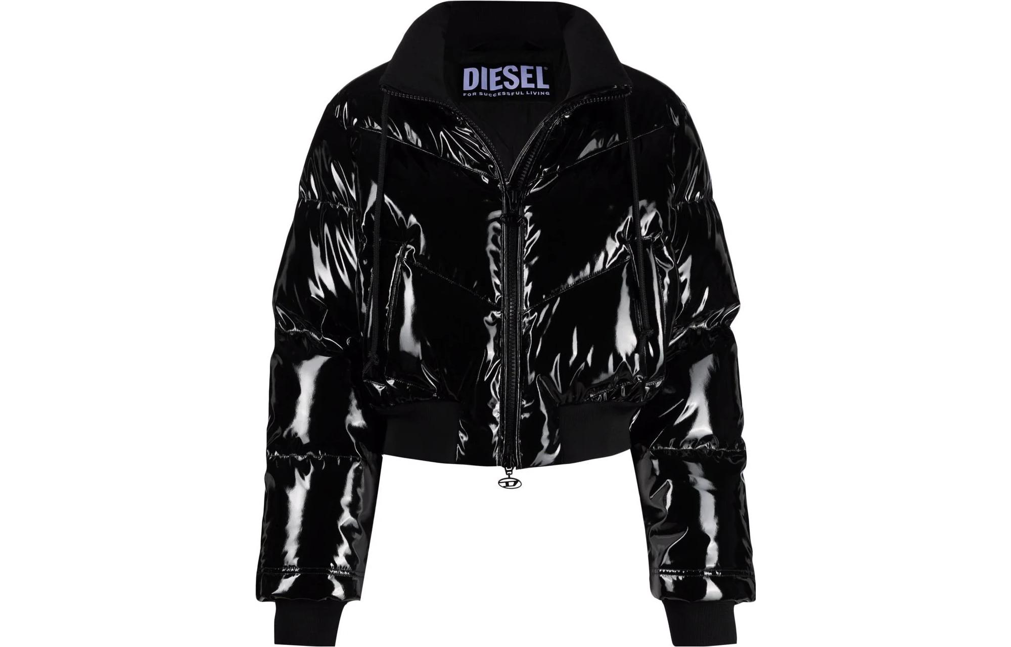 

DIESEL Укороченные пальто женское черные, Черный, DIESEL Укороченные пальто женское черные