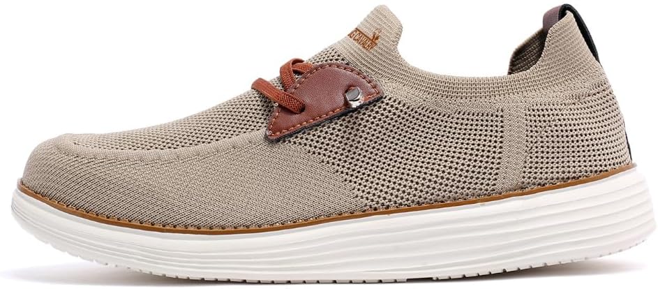 

Мужские кроссовки для ходьбы без шнурков, повседневные, удобные, дышащие, для работы и походов, на любую поверхность, с поддержкой щиколотки и противоскользящей подошвой Soft Time Toy, хаки