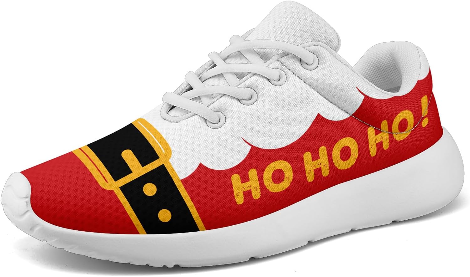 

Праздничные кроссовки AWSOLE с Санта-Клаусом для мужчин и женщин, удобные, красно-белые, легкие и дышащие для ходьбы