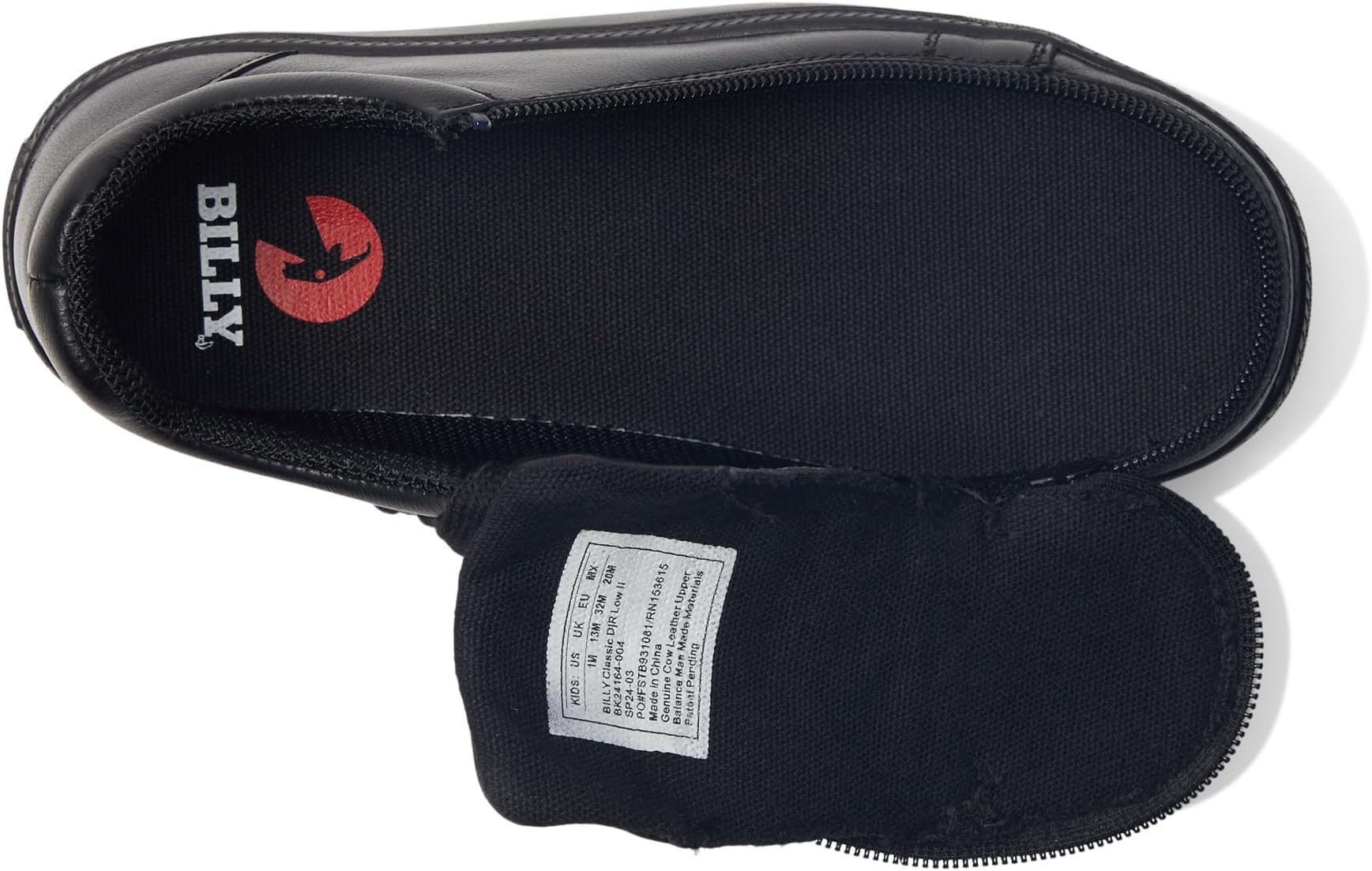 Кроссовки BILLY Footwear Kids  Classic D|R Low II, Black Leather 1 — фото 2