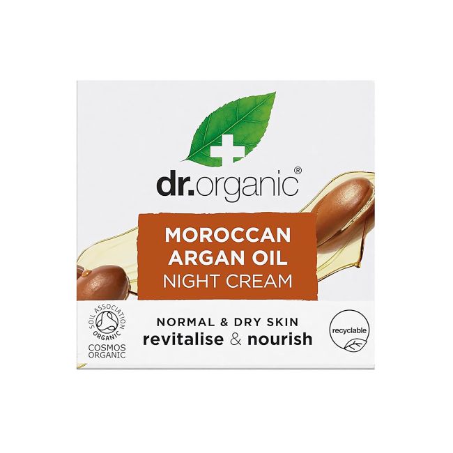 Крем для лица Dr. Organic — Ночной с маслом арганы от Moroccan, 50 мл — фото 3