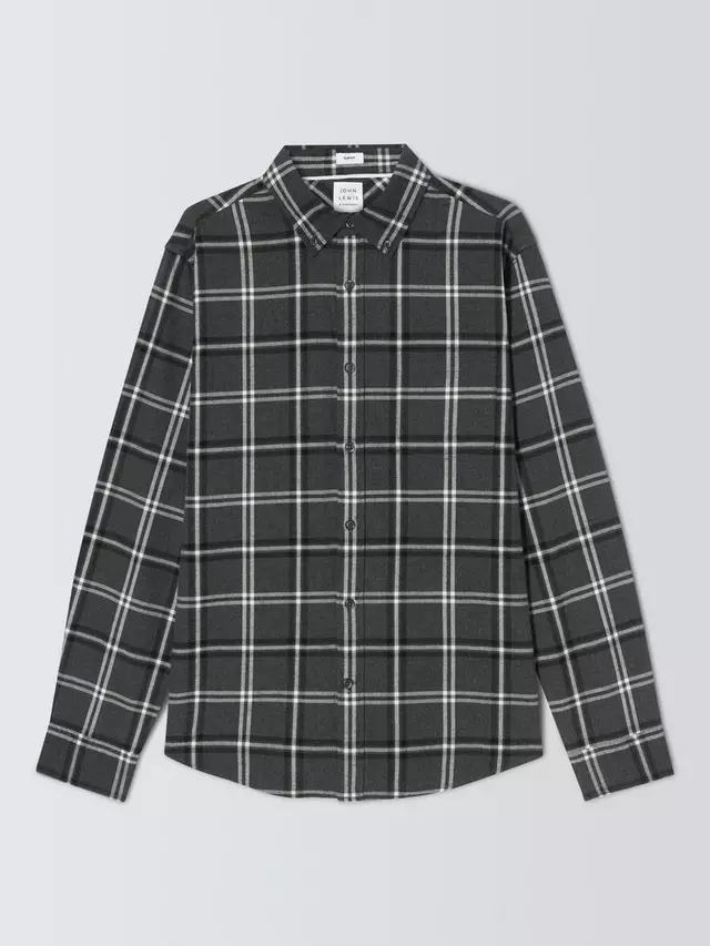 

Рубашка John Lewis Long, цвет grey/charcoal
