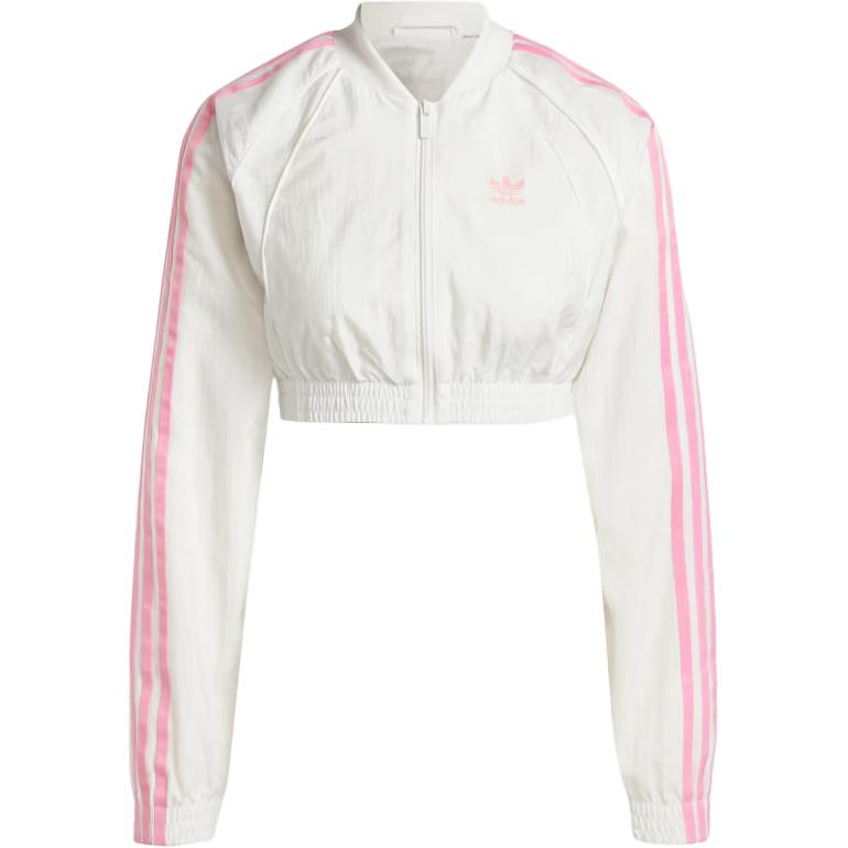 

Укороченный женский топ Cloud White/Bliss Pink/Green Adidas Originals