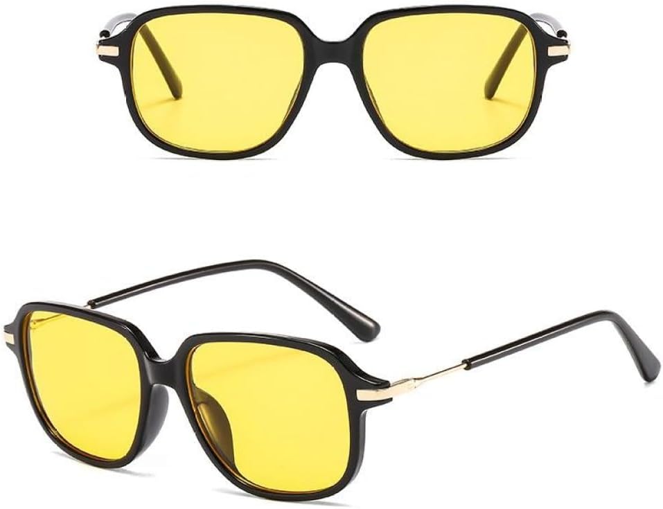 

Винтажные квадратные солнцезащитные очки 2027 года для женщин, ретро-очки с градиентным переходом цвета, модные очки для женщин и мужчин, защита от ультрафиолета UV400 MTZJH, C6 Yellow