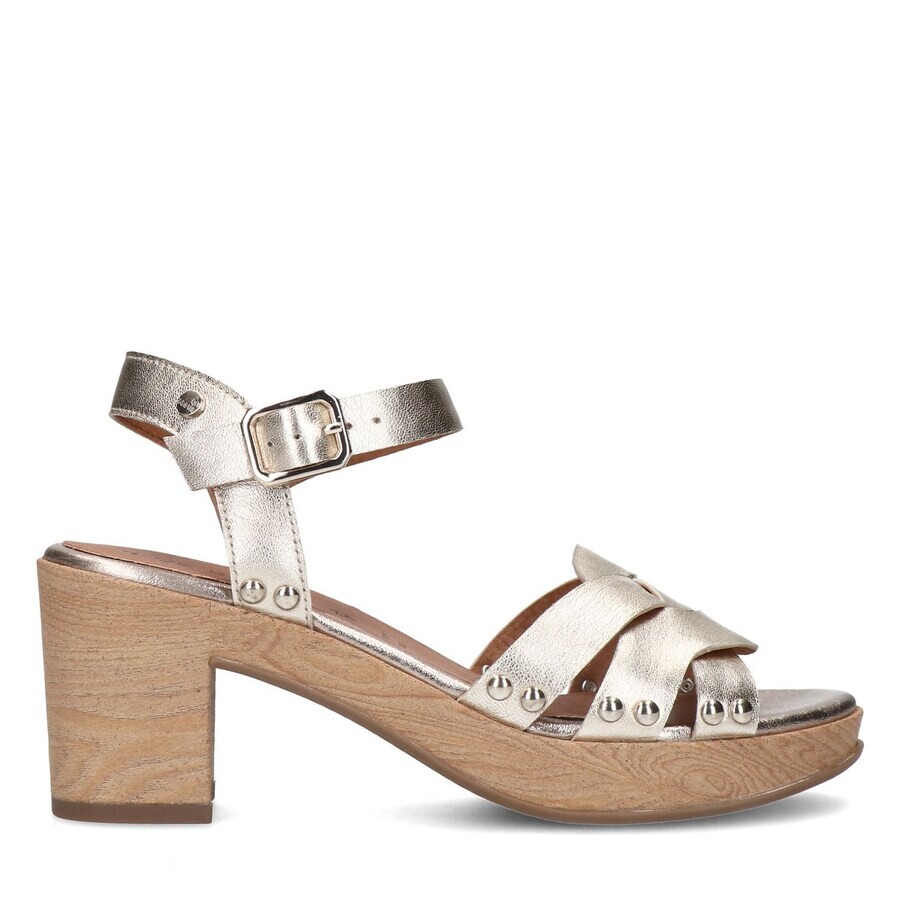 Босоножки на высоком каблуке MANFIELD Strap Sandals, золотой — фото 2