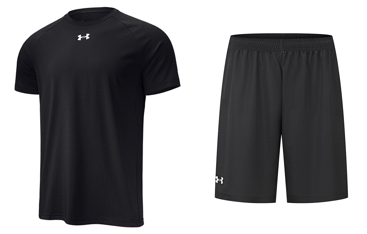 

Повседневный спортивный мужской спортивный костюм черный Under Armour, черный