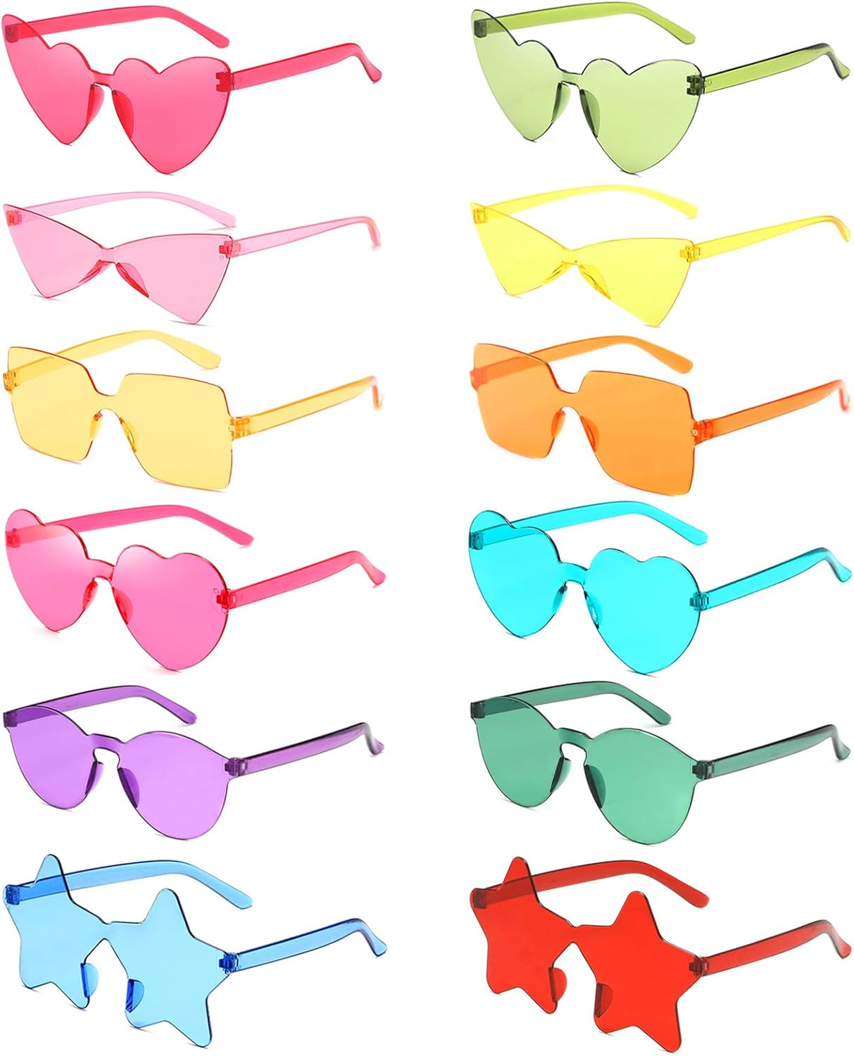 

Matcheck 8/12/16 Солнцезащитные очки без оправы в смешанном стиле Ретро цветные очки для вечеринки Аксессуары для костюмированной фотосессии на мальчишник в стиле конфет, 12 Mixed Multicolor