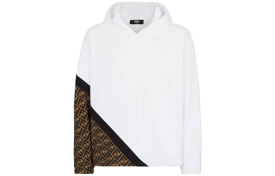 

Футболка с капюшоном Ff Motif FENDI, белая