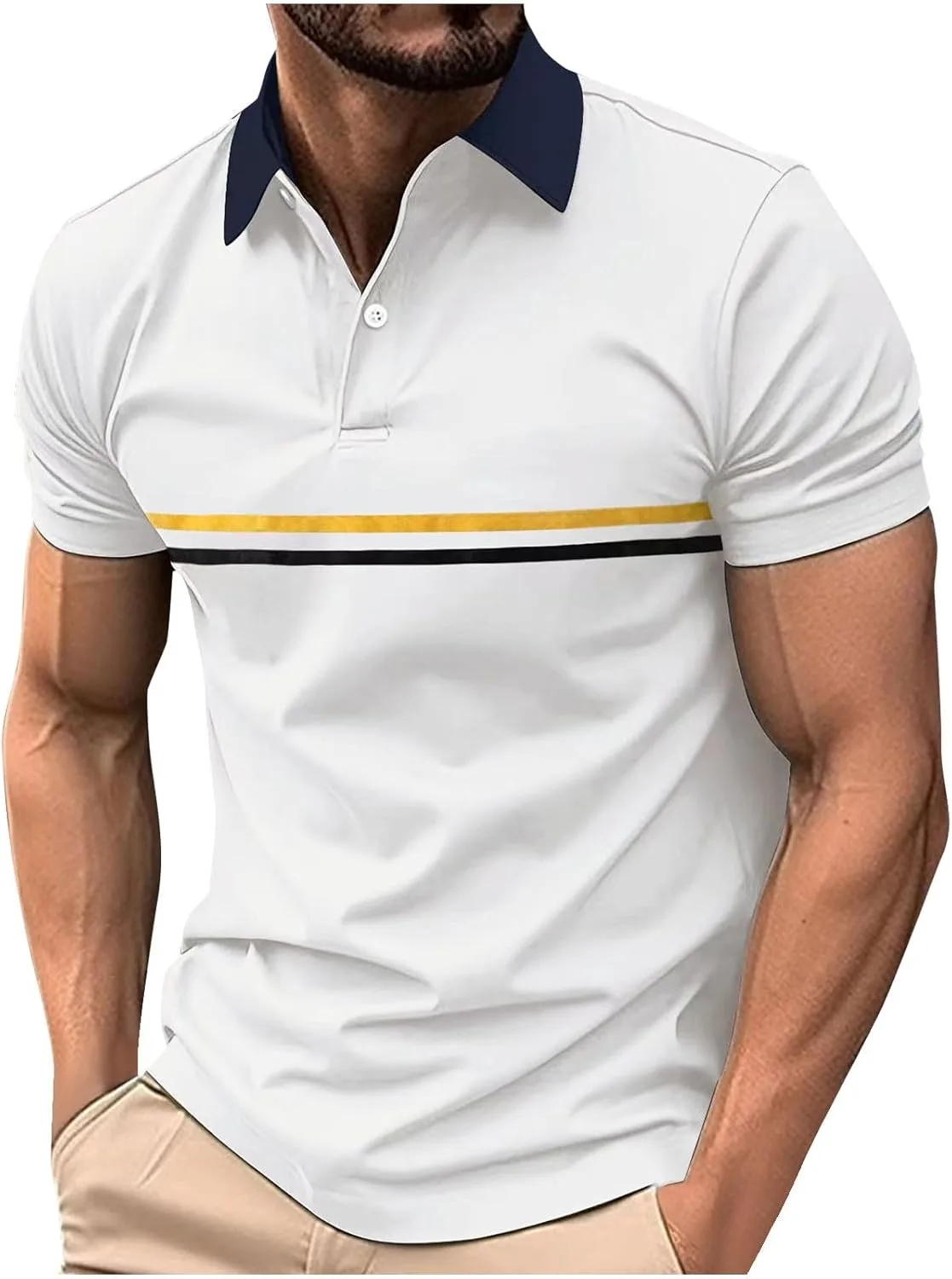 

Мужская футболка для гольфа Big and Tall с коротким рукавом и молнией на четверть