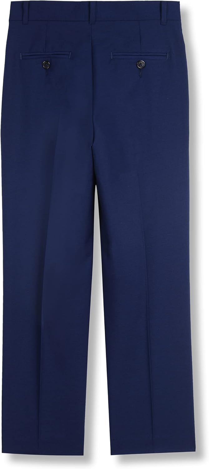 Брюки Calvin Klein Boys Bi-Stretch с плоским передом, прямого кроя, шлевками для ремня и передними карманами, Bright Blue — фото 2