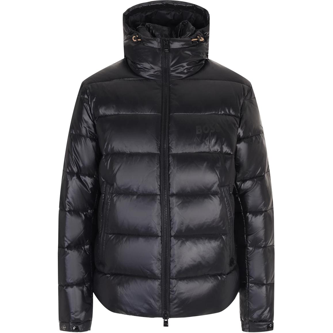 

Куртка пуховая с принтом логотипа HUGO BOSS, черная