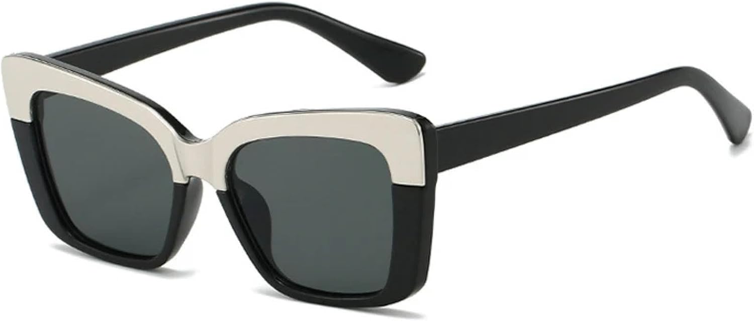 

Винтажные солнцезащитные очки с оригинальной оправой для женщин и мужчин, классические, для активного отдыха, вождения, модные, для вечеринок, с защитой от УФ-излучения UV400 TKKTLLT, Black Gray