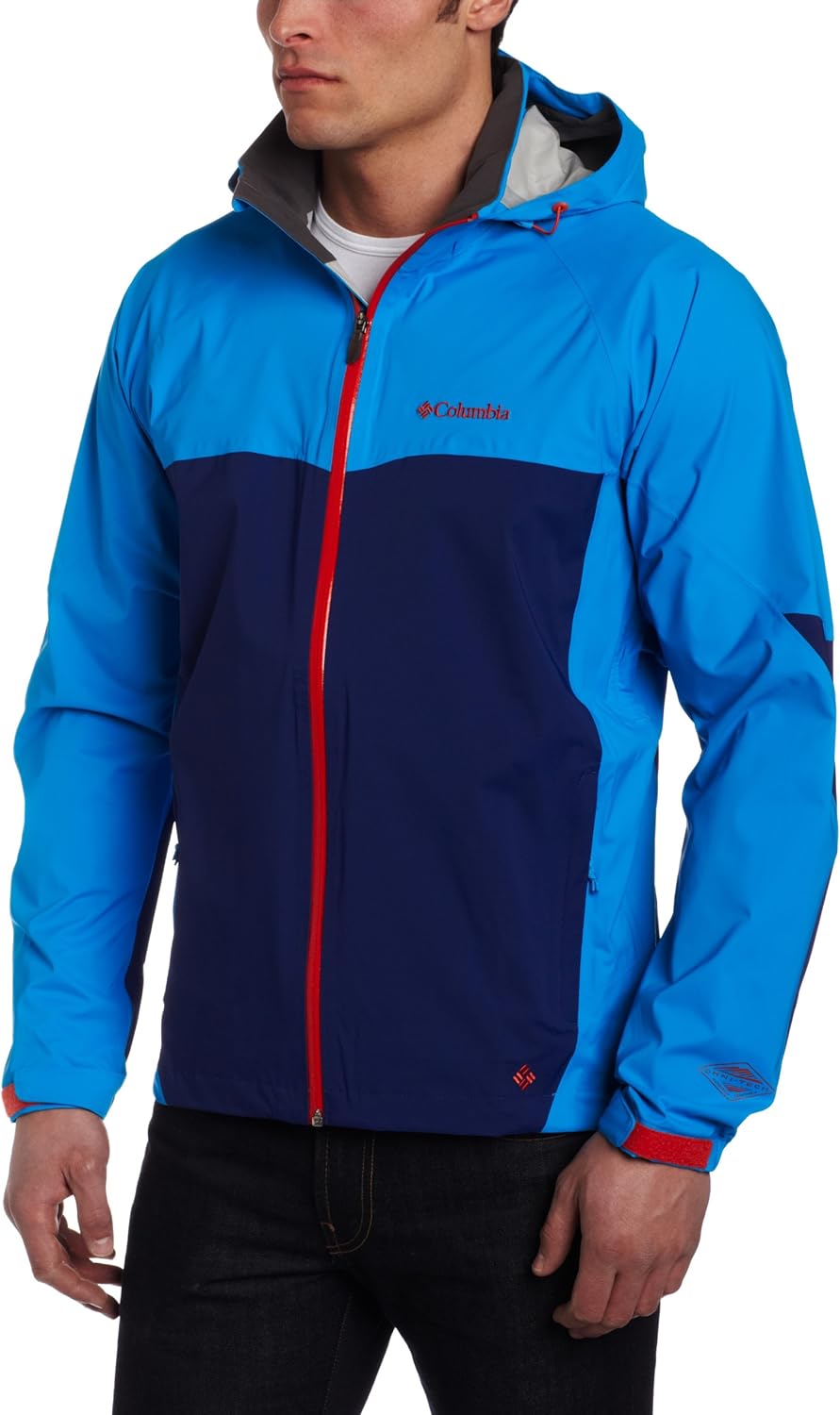 

Куртка Columbia Jet Stratus Shell для мужчин (среднего размера, черная), Compass Blue