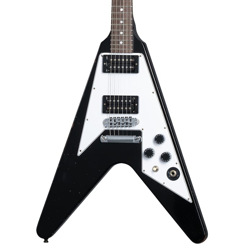 

Электрогитара Gibson LTD 79 Flying V Kirk Hammett Electric Guitar Replica in Aged Ebony