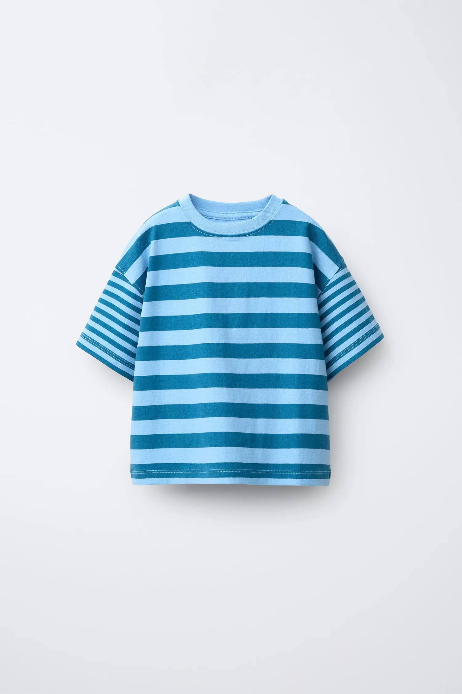 Полосатая футболка Zara, синий