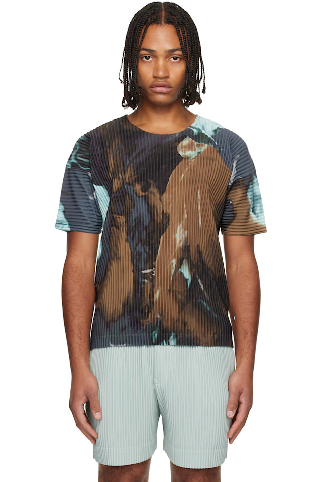 

Homme Plissé Issey Miyake Футболка с разноцветным агатом