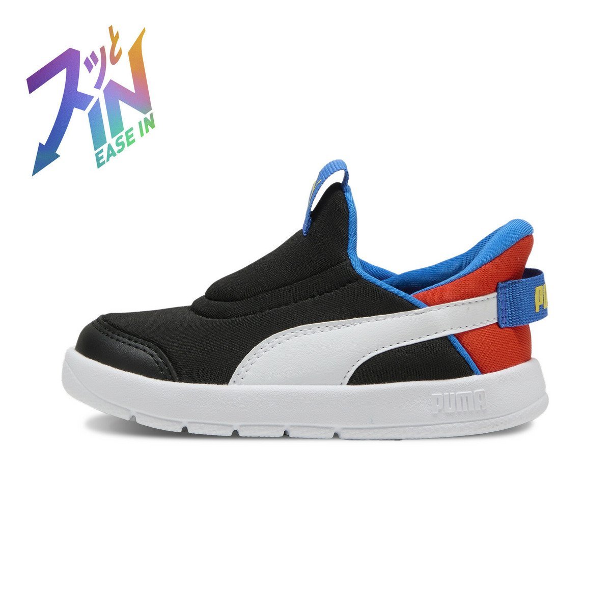 Детские кроссовки Courtflex V3 Sliptech Inf, размеры 12-16 см. Puma, PUMA Black-PUMA