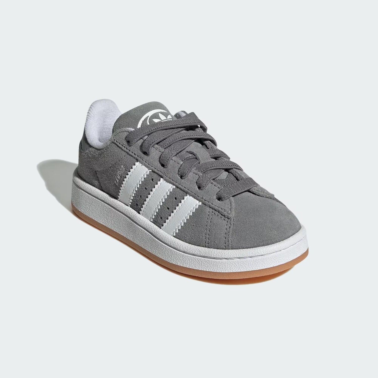 Эластичные кружевные туфли Campus 00s для детей Adidas, цвет Grey Three/Cloud White/Gum — фото 4