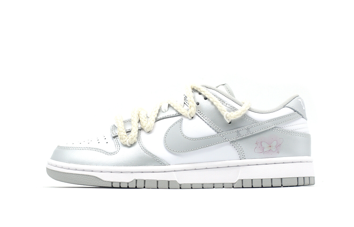 

Кроссовки Nike Dunk Skateboarding Shoes Men Low-top White/gray/silver, серый