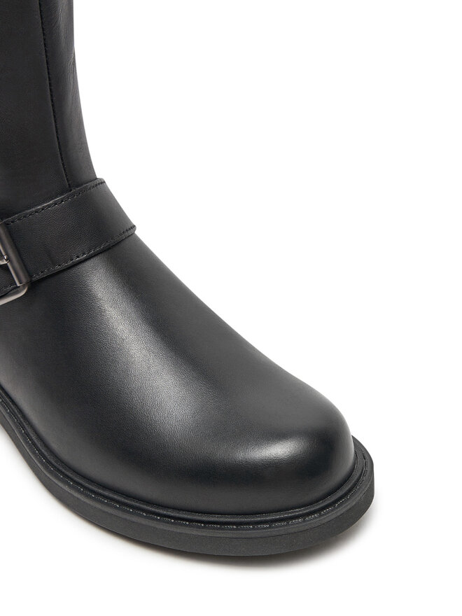 Сапоги женские Clarks высокие кожаные с ремешками, черный — фото 4
