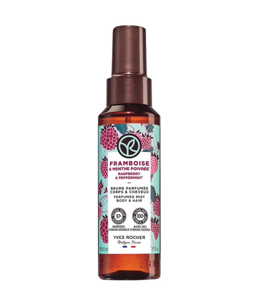 

Спрей для тела Yves Rocher Himbeere & Pfefferminze Parfümiertes Duftspray Körper & Haare, 100 ml