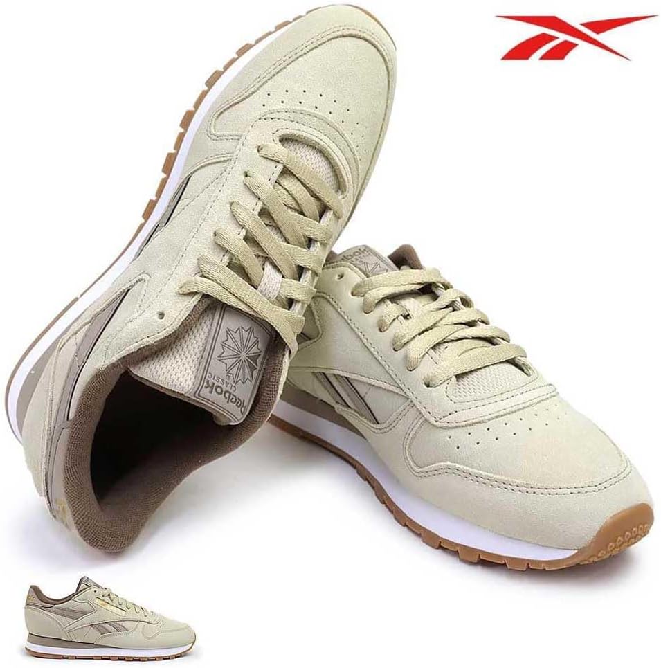 Мужские винтажные кроссовки Reebok Classic Leather 1983, Classic Beige Classic Beige Ash — фото 4