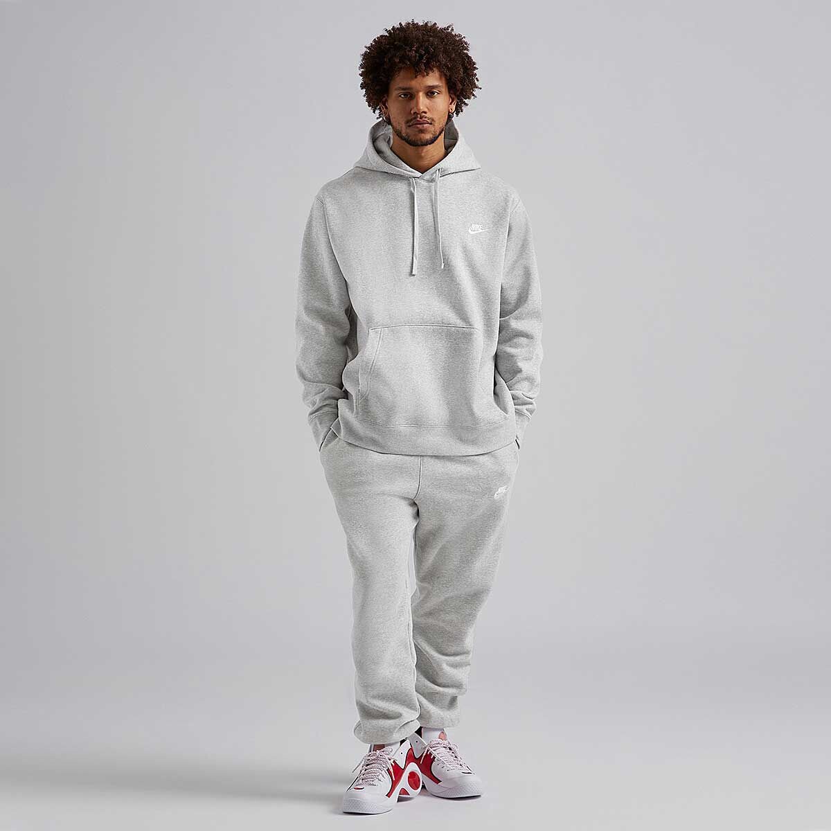 Худи NSW CLUB FLEECE HOODY Nike, цвет Mineral/Mineral/Weiß — фото 2