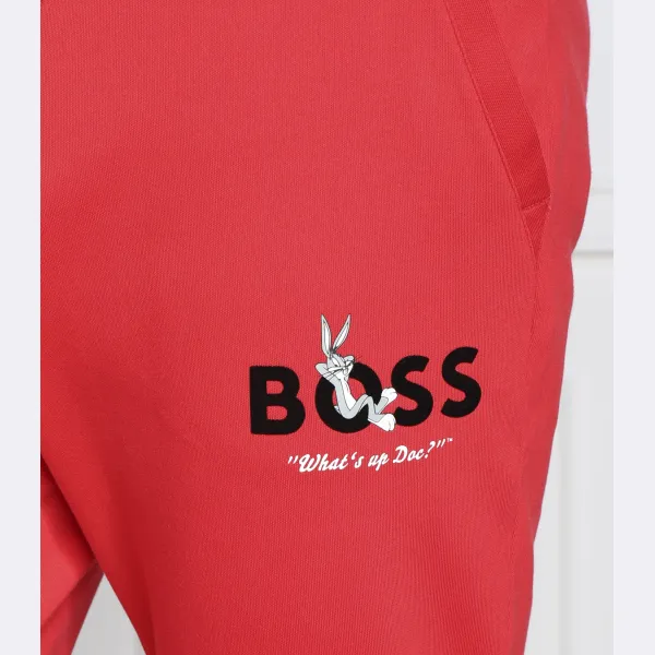 Спортивные штаны стандартного кроя в форме зайца Boss x Looney Tunes Boss, красный — фото 3