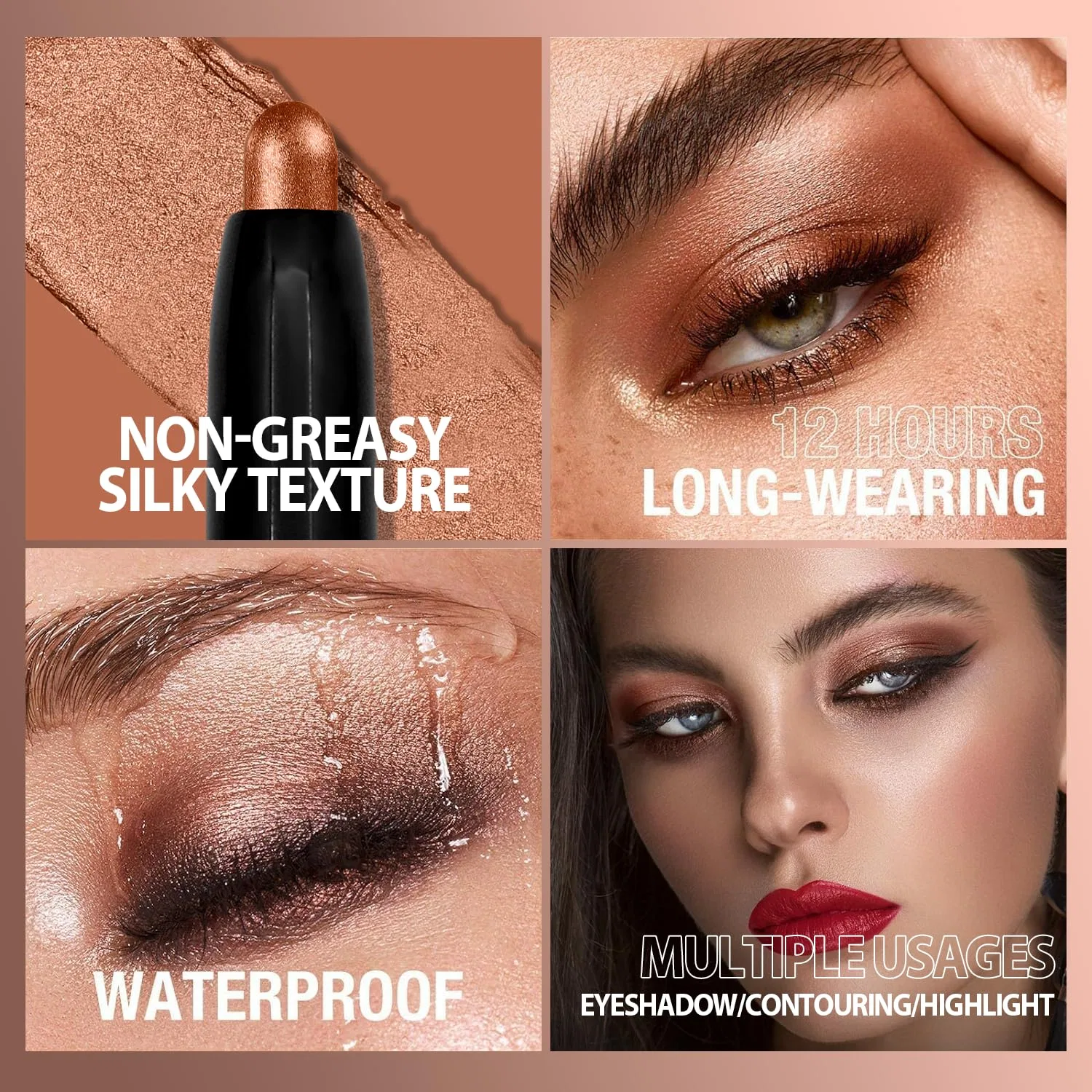 Карандаш-тени для век Beauty Searcher, матовый и шиммерный Beauty Searcher, #B Set (01-02-09) — фото 4