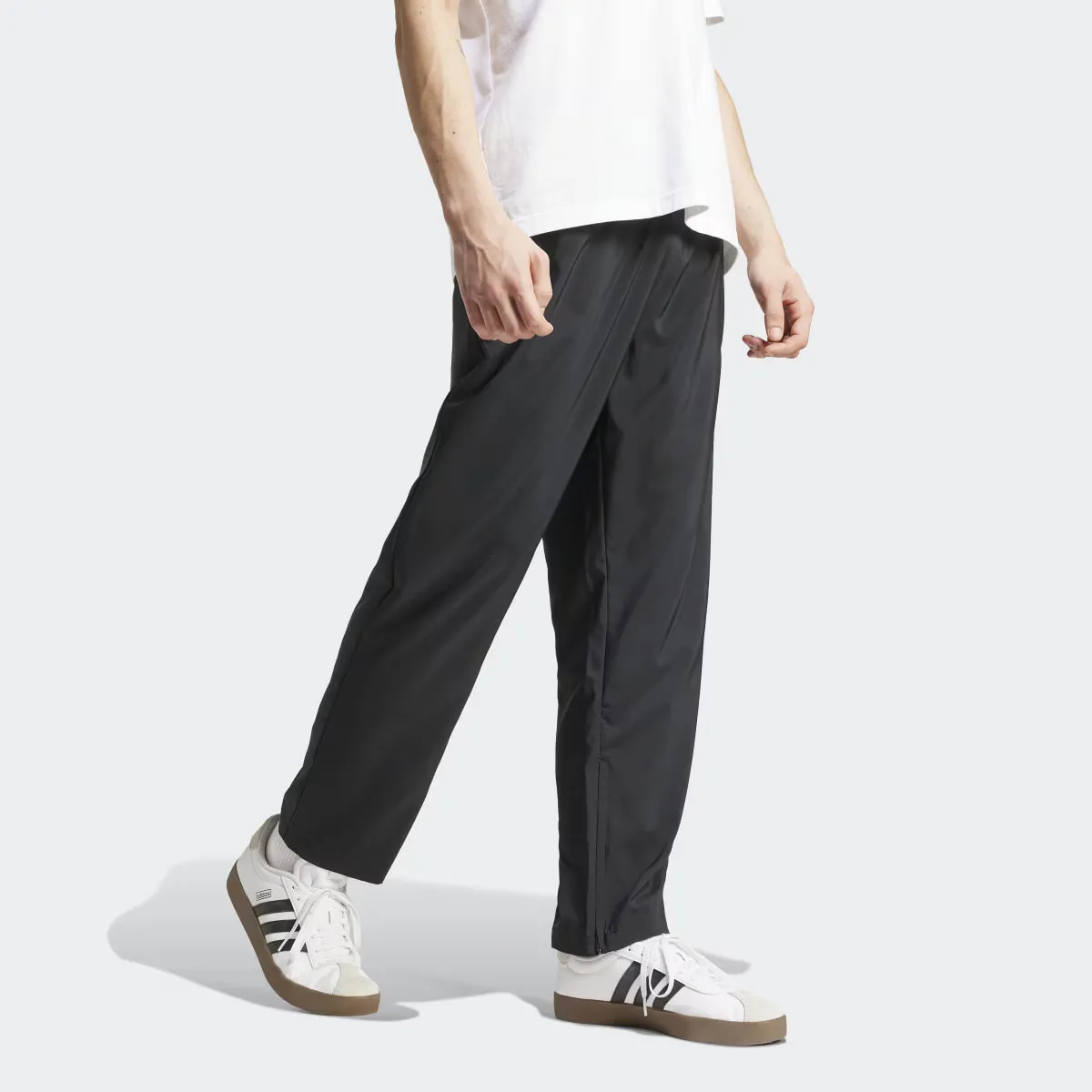 Мужские брюки Adidas Essentials Stanford с небольшим логотипом и открытым краем, черный — фото 3