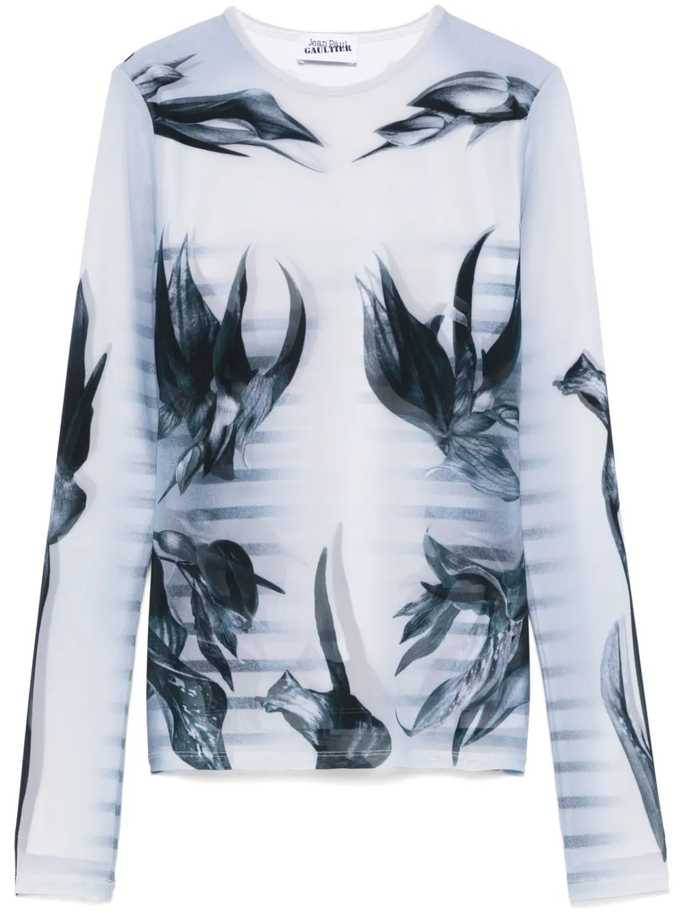 

Футболка The Flower Body Morphing Marinière Jean Paul Gaultier, белый