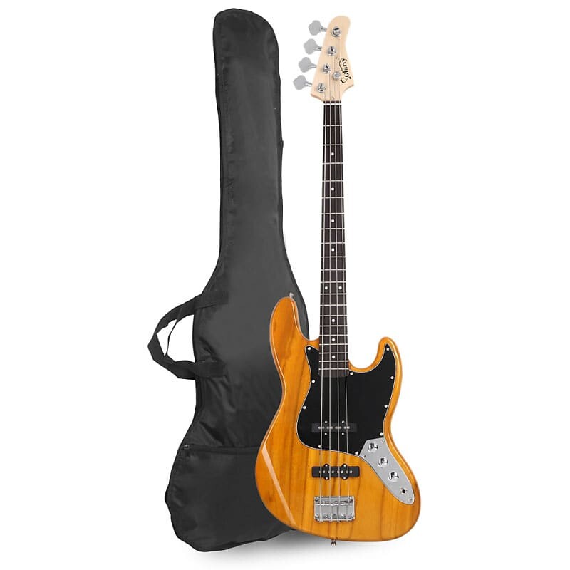 

Басс гитара Glarry Yellow GJazz Electric Bass Guitar Black pickguard
