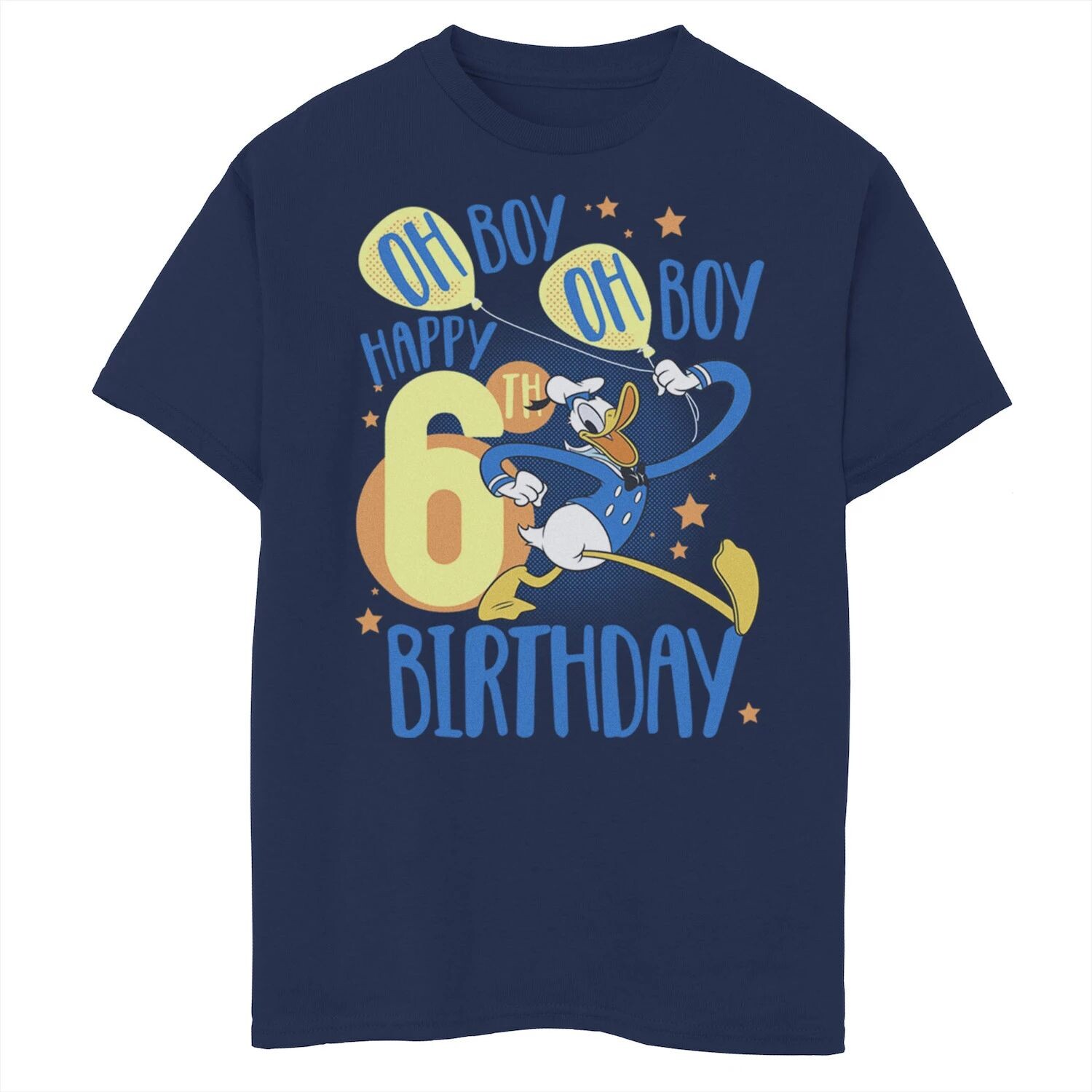 

Футболка Disney's Donald Duck с рисунком «Oh Boy Oh Boy» для мальчиков 8–20 лет «С 6-летием» Disney