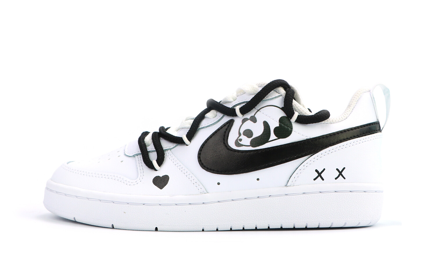 

Кроссовки Nike Court Borough Skateboard Shoes Women's Low-Top Black White, Черный, Кроссовки Nike Court Borough Skateboard Shoes Women's Low-Top Black White