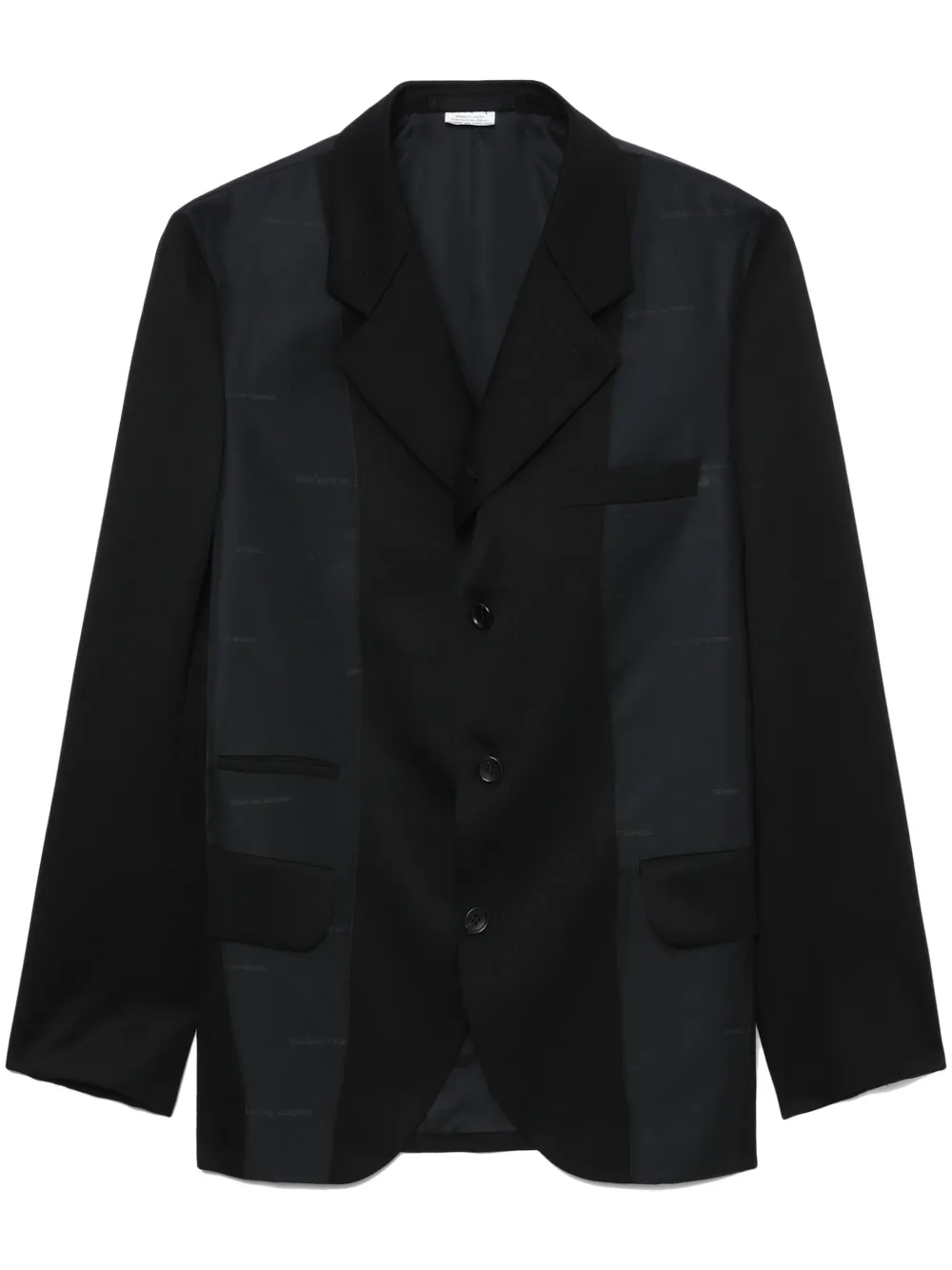 

Шерстяной пиджак с заостренными лацканами Comme des Garçons Homme Deux, черный
