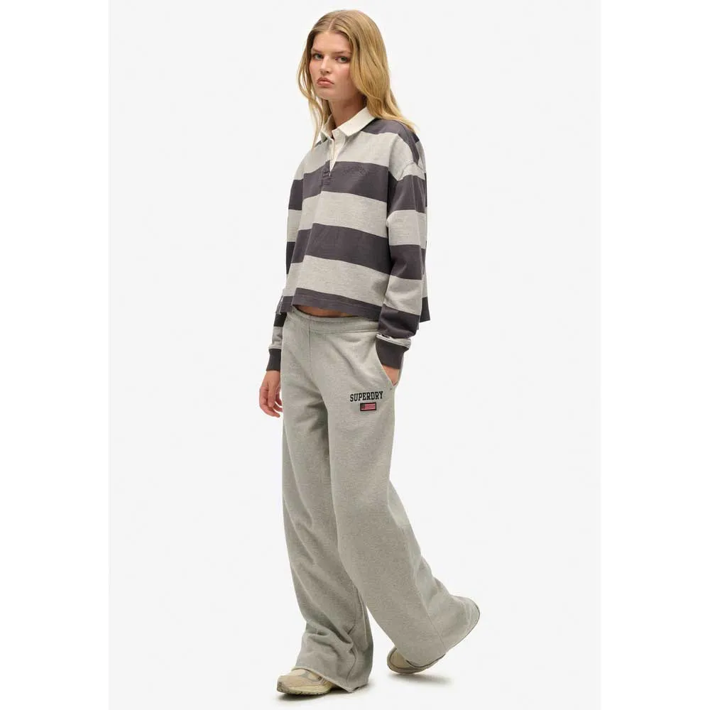 Спортивные джоггеры Superdry Athletic Wide Leg, серый — фото 3