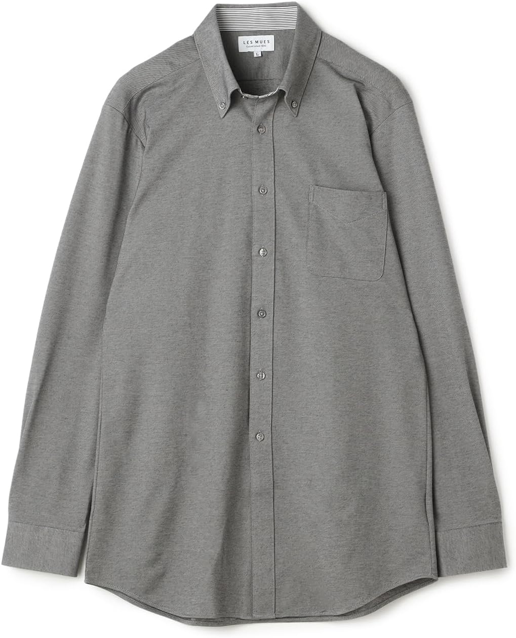 

Мужская деловая трикотажная рубашка AOKI с длинным рукавом, не требует глажки, удобная эластичная рубашка-поло для деловой и повседневной носки, серый