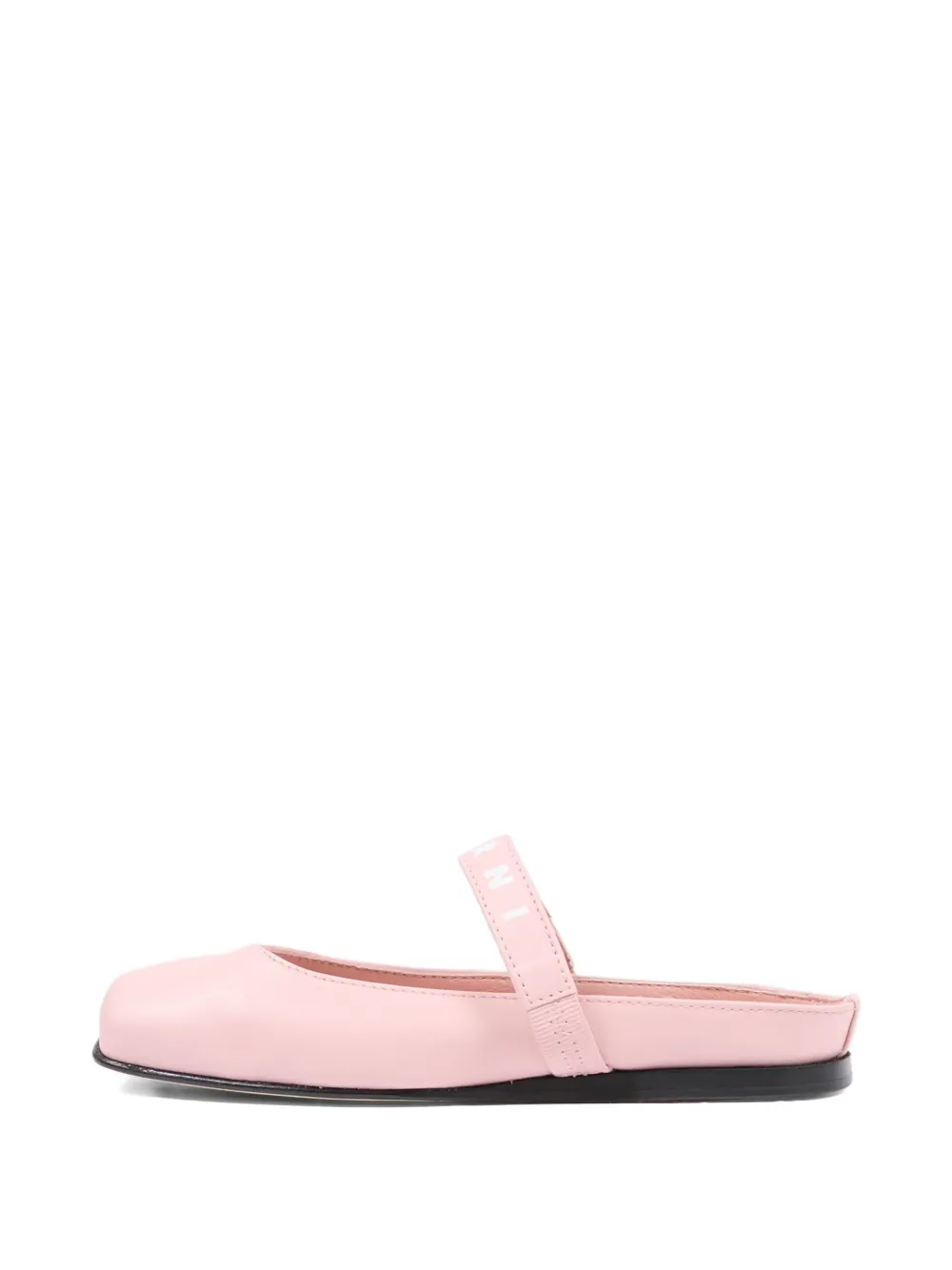 Балетки с логотипной лямкой Marni Kids, розовый — фото 2