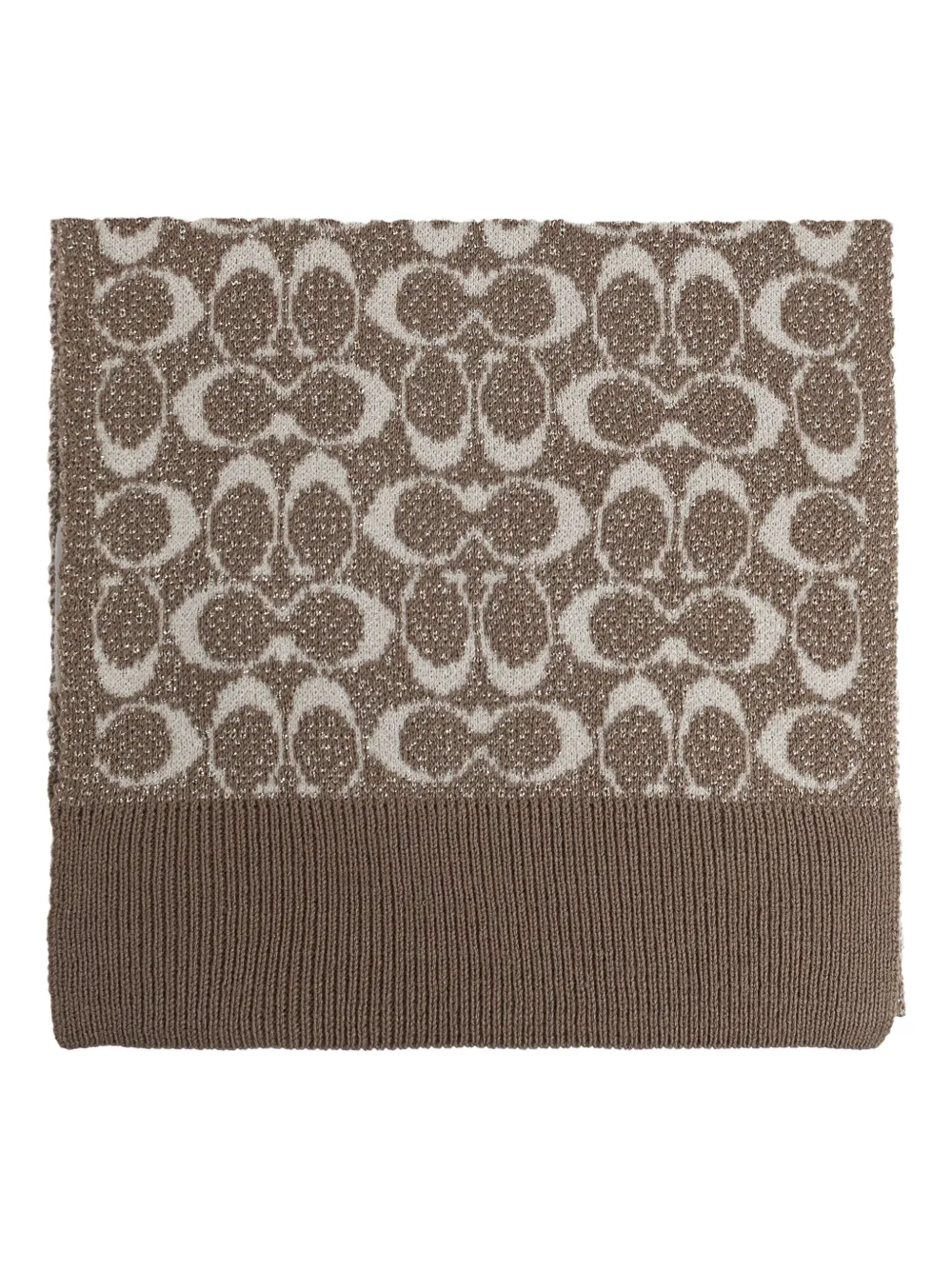 

Шарф с фирменным логотипом Coach, коричневый