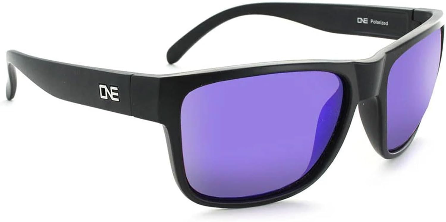 

Поляризованные солнцезащитные очки Optic Nerve Kingfish унисекс | Легкие солнцезащитные очки с защитой от УФ-излучения для занятий спортом на открытом воздухе, с зеркальными линзами, Matte Black Frame With Brown/Blue Mirror Lens