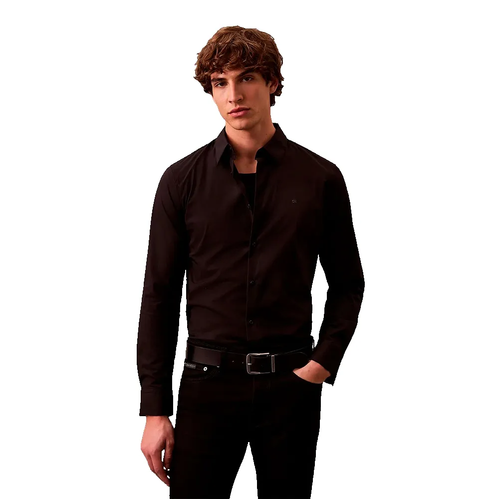 

Рубашка Calvin Klein Solid Stretch Slim Fit, черный