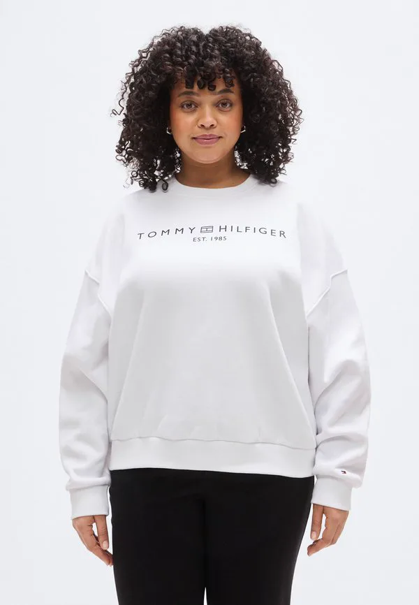 

Толстовка свободного кроя с логотипом curve и флисовой подкладкой. Tommy Hilfiger Curve, Optic White, Белый, Толстовка свободного кроя с логотипом curve и флисовой подкладкой. Tommy Hilfiger Curve, Optic White