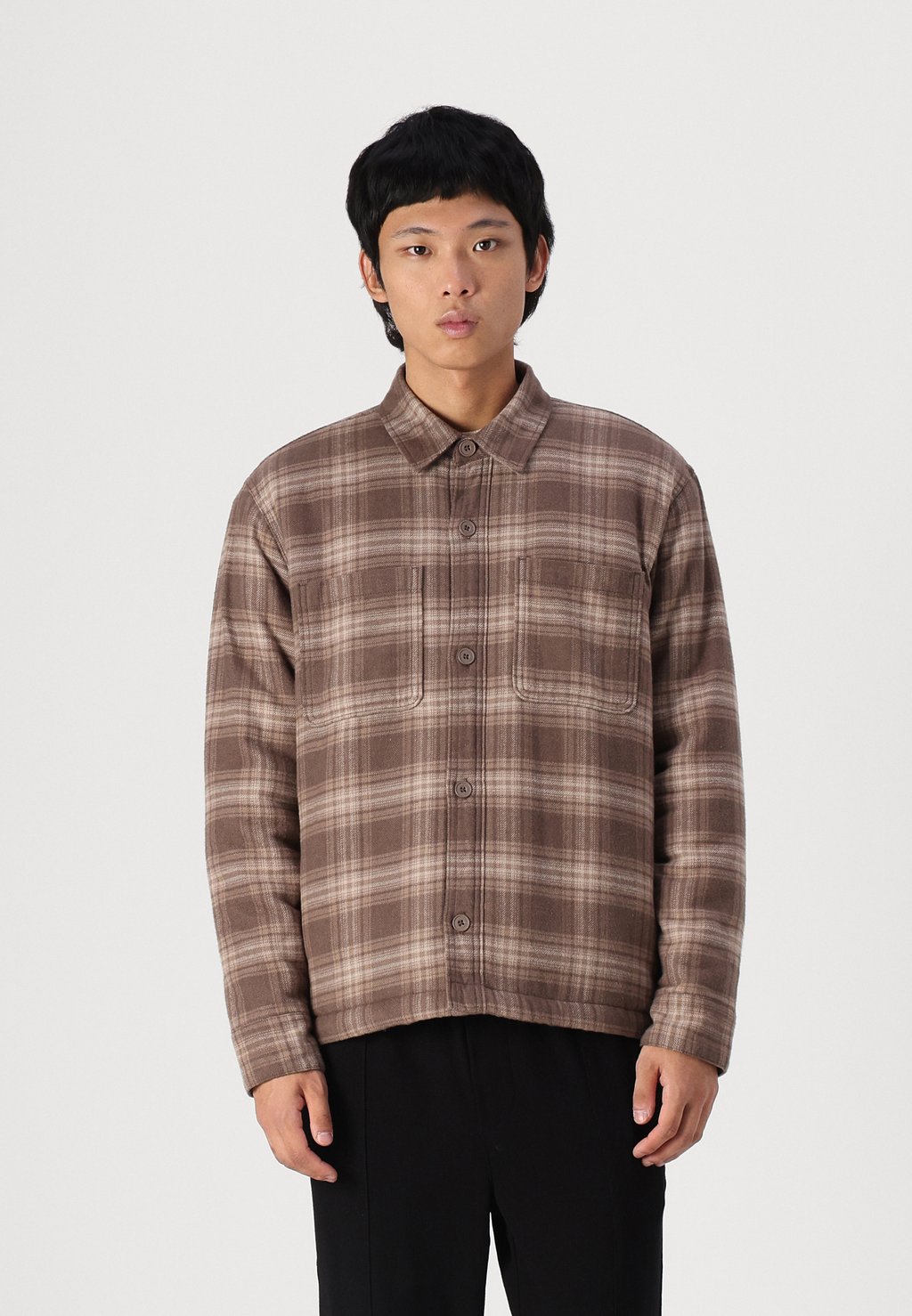 

Рубашка COZY LINED SHACKET Hollister Co., коричневый
