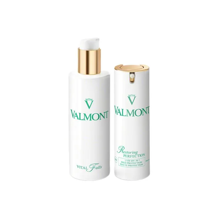 Valmont Набор для ухода за кожей унисекс, Two-Piece Set: Life Spring Moisturizing Lotion 150ml+Brightening and Sun Protection Cream 30ml