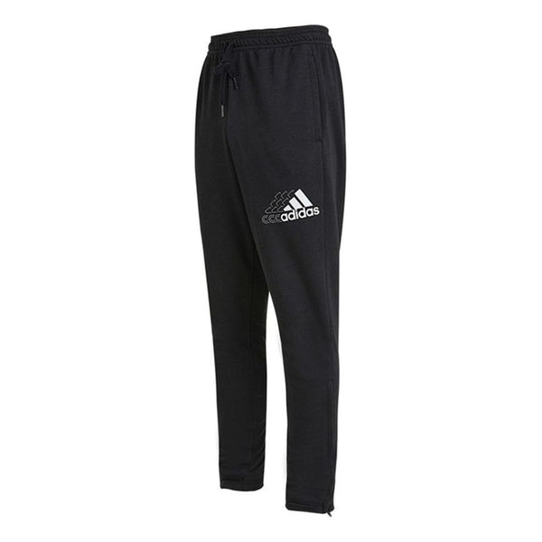 

Спортивные штаны adidas Q3 Bluv Sere Pt Logo Printing Knit Breathable Sports Long Pants Black, мультиколор