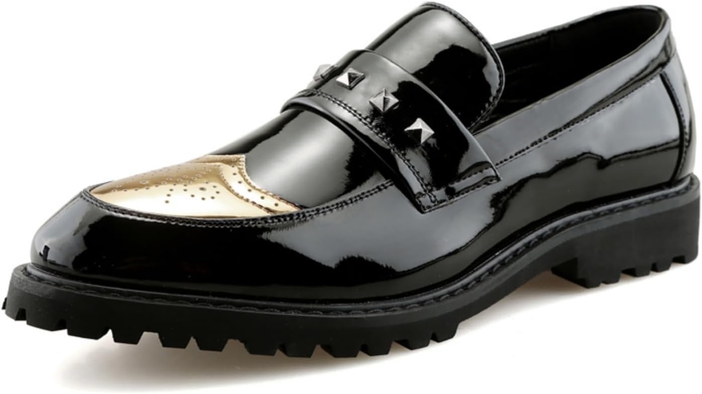 

Мужские лоферы большого размера с блестками Oxford, блестящие туфли без шнурков для вечеринок, свадеб и повседневной моды, модные и удобные Kpdwfms, желтый