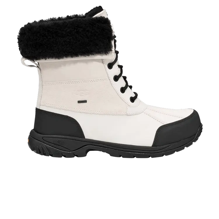 

Ботинки UGG Butte Waterproof Leather Snow Boot White Black, белый