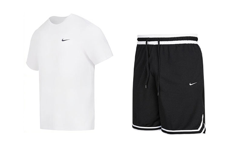 Футболка Nike белая и шорты черные — фото 2